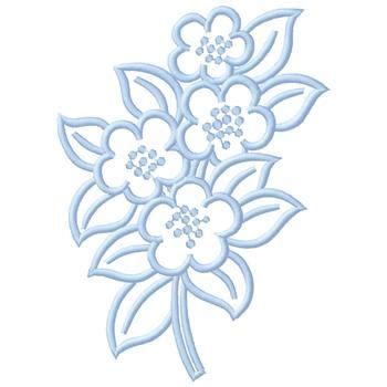 You might want them to appear thin and delicate or to be wider with more substance. Blue Flower Outline Embroidery Design | Flower outline ...