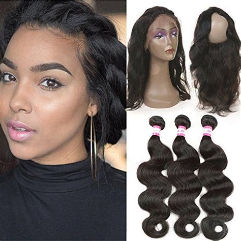How do i style my weave hair? 360 Lace Frontal Closure with Bundles Brazilian Body Wave ...