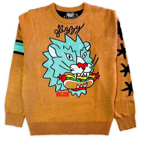 Chicago Style Glizzy And Art Lion Sweater Relish Brand