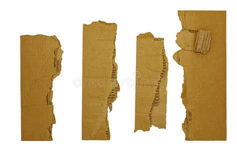 Cardboard Strips Torn With Corners Stock Photo Image Of Cardboard