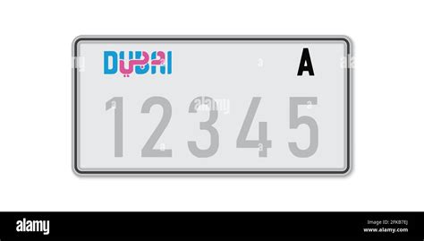 Car Number Plate Dubai Vehicle Registration License Of United Arab