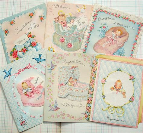 Dishy Vintage Vintage Baby Cards