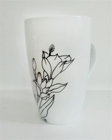 Hand Painted Decorative Porcelain Coffee Tea Mugs In Chinese Etsy