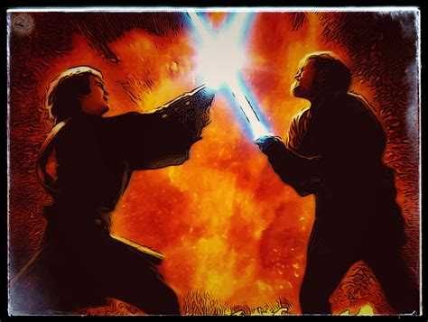 Anakin Vs Obi Wan Duel At Mustafar By Doveri On Deviantart