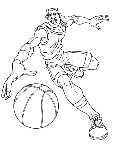 Printable Basketball Coloring Page Bellafvholden