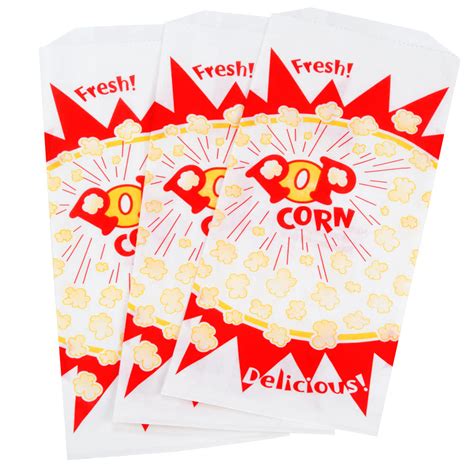Greaseproof Popcorn Paper Bags Kraft Paper Bag For Food Packaging