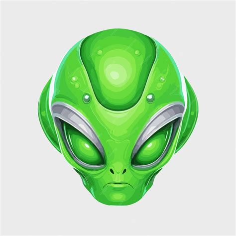 Premium Vector Green Alien Head Vector On A White Background