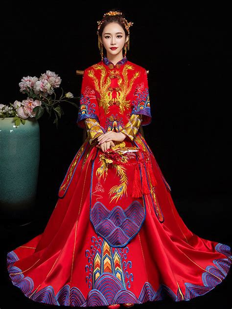 Traditional Chinese Wedding Clothes Cheongsam Dress Fashion Hanfu