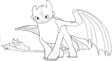 How to train your dragon coloring pages. Finished Drawing of Toothless from How to Train Your ...