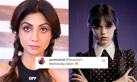 Bollywoods Wednesday Addams Shilpa Shetty Recreates Jenna Ortegas