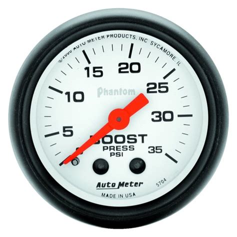 Auto Meter® 5704 Phantom Series 2 116 Boost Gauge 0 35 Psi