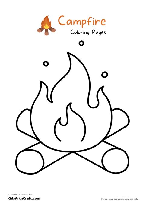 Campfire Coloring Pages For Kids Free Printables Kids Art And Craft