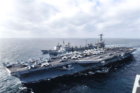 The Aircraft Carrier Uss John C Stennis Participates In A