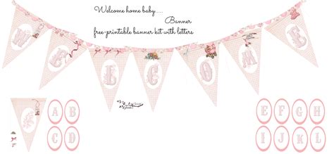 Download Free Printable Welcome Home Baby Girl Banner With Letters