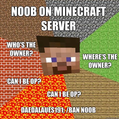 Noob On Minecraft Server Wheres The Owner Whos The Owner Can I Be Op Can I Be Op