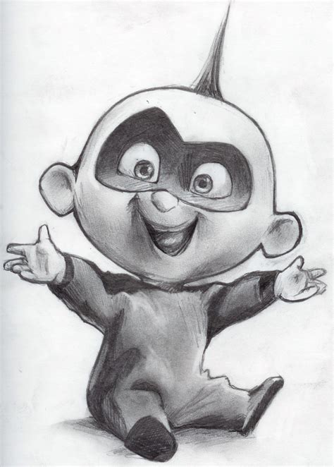 How To Draw Jack Jack From The Incredibles 6 Steps