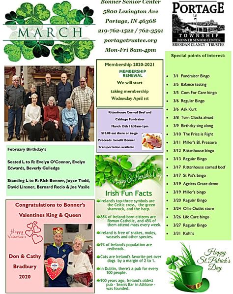 Portage Township Bonner Center Newsletter