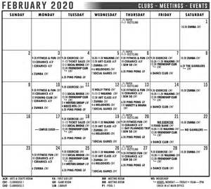 February 2020 Events Calendar