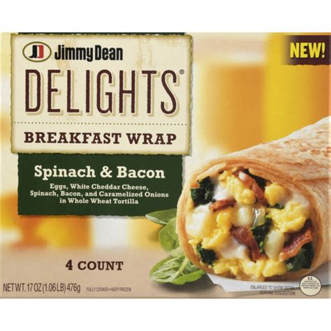 Save On Jimmy Dean Delights Breakfast Wraps Spinach And Bacon 4 Ct