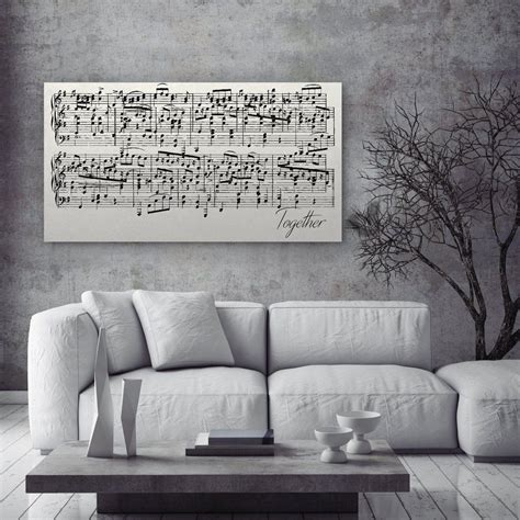 Sheet Music Wall Art Music Canvas Sheet Music Art Sheet Music Canvas