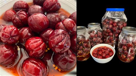 How To Make Pickle Red Plum Or Cherry Plumkhmer Foodcambodian Food