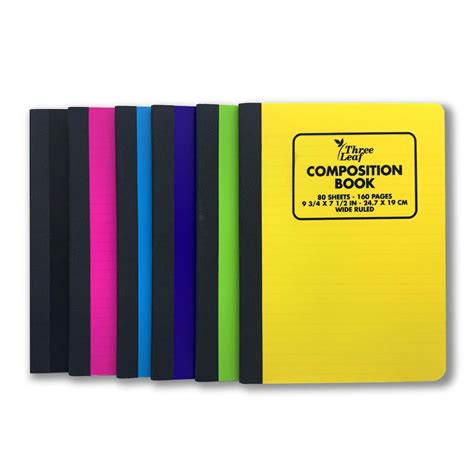 Wholesale Composition Notebook Poly Cover Assorted Colors Sku