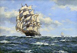 View Henry Scott | The Clipper Leander in Full Sail at Rowles Fine Art