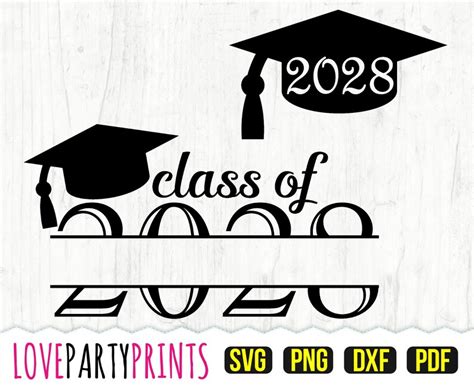 Class Of 2028 Svg Dxf Png Pdf Senior 2028 Svg Split Etsy