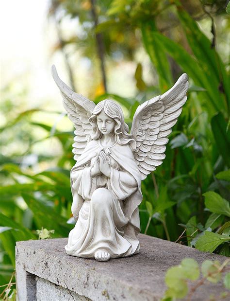 Napco 11299 Praying Angel In Kneeling Pose Garden Statue 1325 In