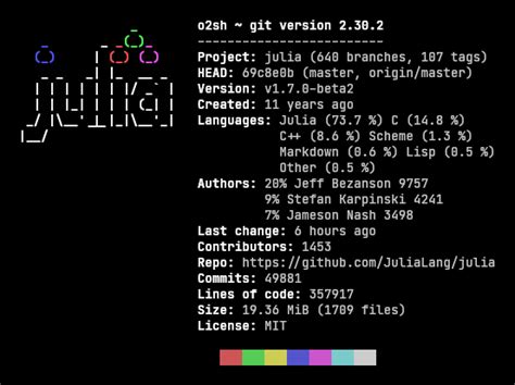 The Julia Programming Language Repository Summary