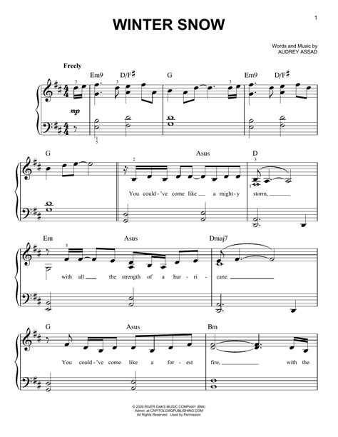 Chris Tomlin Winter Snow Sheet Music And Pdf Chords 6 Page Piano