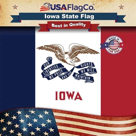 Iowa Flag State Flags Flag State Mottos