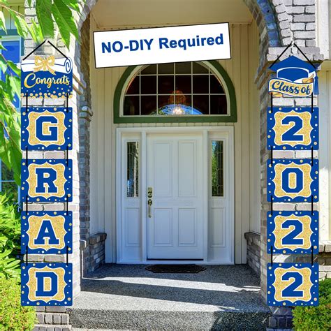 Buy 2022 Graduation Banner Blue Graduation Party Decoration Porch Sign