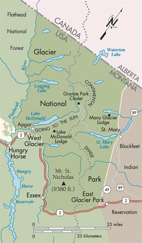 √ Montana National Parks Map