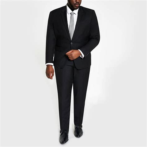 Big And Tall Black Skinny Fit Suit Jacket Skinny Fit Suits Black