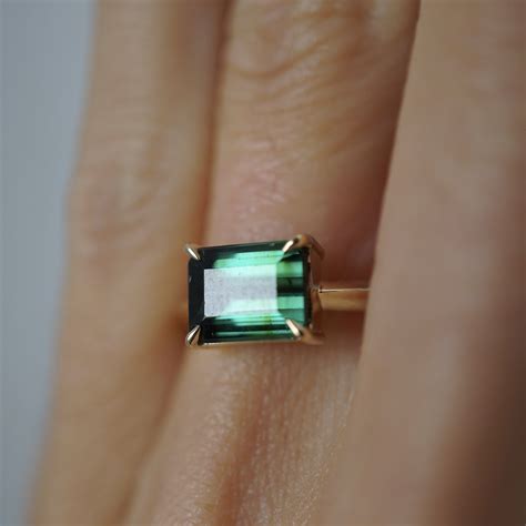 East West Green Tourmaline Ring Jewelry Bayou With Love Green