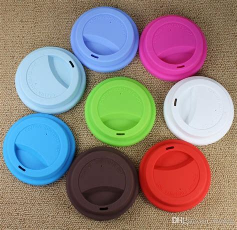 9cm Reusable Silicone Coffee Milk Cup Mug Lid Cover Bottle Lids For