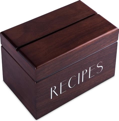 Walnut Recipe Box With Cards And Dividers By Apace Vintage Style Wood