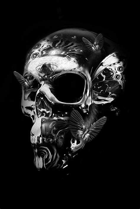 Fantasmagorik Metalic Skull Face 2 By Obery Nicolas Via Behance