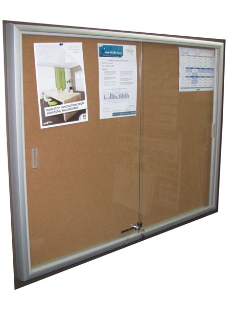 Lockable Notice Board Cabinet 900x1200 Delta Educational