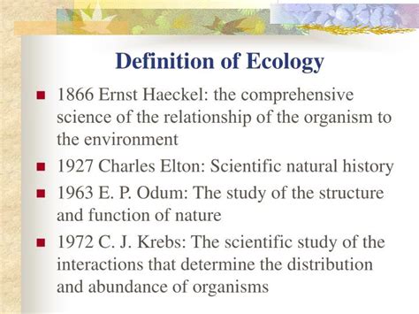 Ppt Definition Of Ecology Powerpoint Presentation Free Download Id