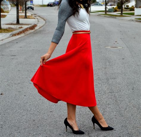 49 Best Red Skirt Outfit Images In Mar 2021 Skirt Outfits Casual
