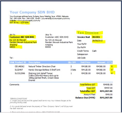 Certain types of income derived in. GST Malaysia - How To Setup Your Invoice & Business ...