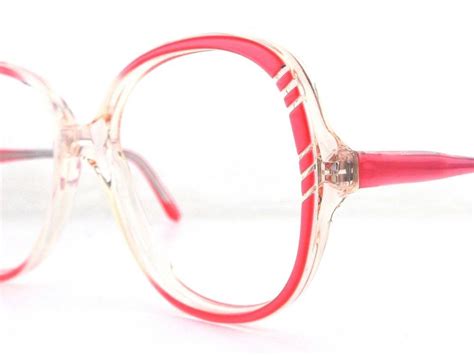 80s Vintage Pink Eyeglasses For Women Women Round Eye Glasses Oversized Eyeglass Frames