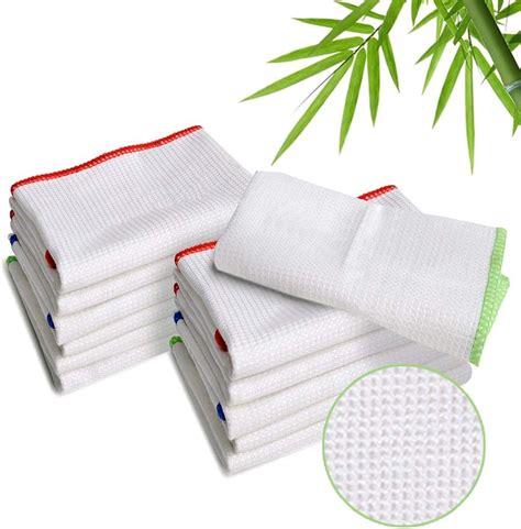Luckiss 100 Bamboo Dish Cloths Cleaning Cloth And Dishcloths Sets