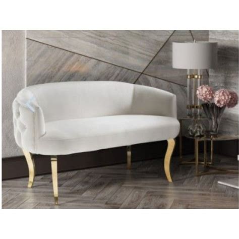 We did not find results for: White Velvet Crystal Tufted Settee Gold Legs Loveseat | Love seat, Tufted settee, Velvet furniture
