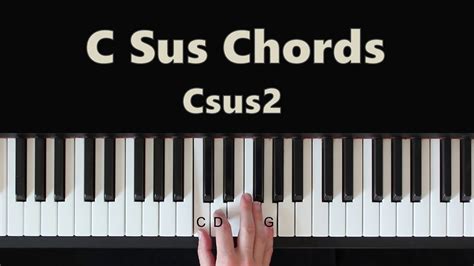 How To Play C Suspended Chords On Piano Csus2 And Csus4 Youtube