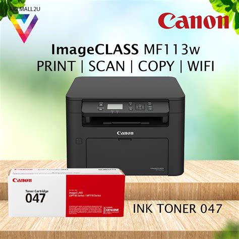 Canon Imageclass Mf113w Laser Printer Black A4 Wifi Print Scan Copy