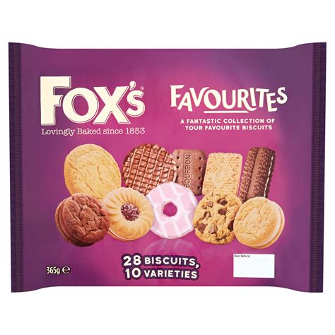 Fox's Favourites 28 Biscuits, 10 Varieties 365g | Sweet Biscuits ...