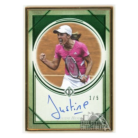 Justine Henin 2020 Topps Transcendent Tennis Autograph Card 15 Steel
